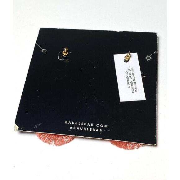 BaubleBar Earrings Dangles Drops Chunky Statement Coral - Picture 3 of 3